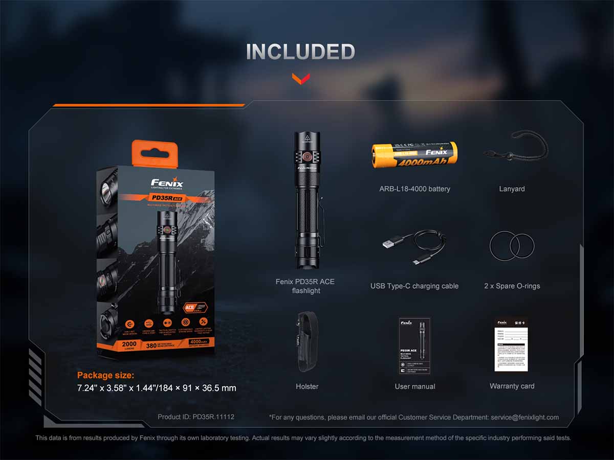 Fenix PD35R ACE Flashlight - Image 19